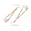 Mother's Day Jewellery Natural Cultured Freshwater Pearl Dangle Earrings X-EJEW-JE05936-02-4