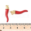 Brass Enamel Pendants X-KK-A252-13B-G-3