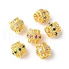 Brass Micro Pave Cubic Zirconia Beads KK-U067-07G-1