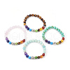 Natural & Synthetic Mixed Stone Stretch Bracelets BJEW-JB03905-1