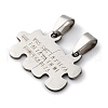 201 Stainless Steel Pendants STAS-Q342-49P-2