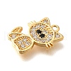 Brass Micro Pave Cubic Zirconia Pendants KK-K294-04G-2