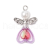 Heart Acrylic Pendants PALLOY-JF03725-03-3