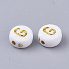 Plating Acrylic Beads PACR-R242-01G-2