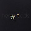 Flower 316L Surgical Stainless Steel Micro Pave Cubic Zirconia Cartilage Earrings WGAF33A-04-2