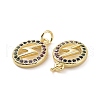 Brass Micro Pave Colorful Cubic Zirconia Pendants KK-E068-VF154-3