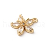 Brass Micro Pave Cubic Zirconia Charms KK-D371-04F-G-2