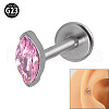 G23 Titanium Cubic Zirconia Horse Eye 17 Gauge Internally Threaded Labrets for Women Men WG9E7C9-30-1