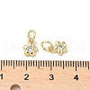 Brass Micro Pave Cubic Zirconia Charms KK-C104-20G-3