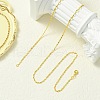 1.5mm Rack Plating Brass Oval Link Chain Necklaces for Women Men MAK-L044-32G-3