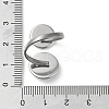 Non-Tarnish 304 Stainless Steel Open Cuff Ring Findings STAS-E124-05I-P-4