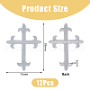 Cross Fleury Polyester Embroidery Iron on Applique Patch PATC-WH0005-44C-2