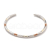Brass Enamel Cuff Bangles for Women BJEW-G703-08B-P-2