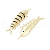 Rack Plating Brass Fish Chandelier Component Links KK-H474-05G-2