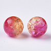 Transparent Crackle Acrylic Beads X-CACR-N002-09-2