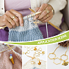Brass with Alloy Bee & Hexagon Pendant Locking Stitch Markers HJEW-AB00058-6