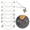 Alloy Charm Hanging Chains Collar Pins Tie Clips AJEW-GO00024-1