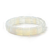 Sqaure Opalite Beads Stretch Bracelets for Women Men BJEW-C097-06X-4