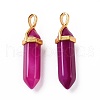 Natural Agate Double Terminated Pointed Pendants G-G902-B08-4