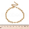304 Stainless Steel Bowknot Link Anklets for Women AJEW-U025-02G-5