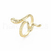 Snake Shape Rack Plating Alloy Cuff Rings RJEW-Q163-020A-RS-3