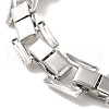 304 Stainless Steel Rectangle Link Chain Bracelet BJEW-Q776-01P-3