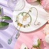 Stainless Steel Elf & Glass Beads Pendant Decorations HJEW-TA00250-2
