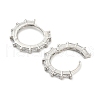 Brass with Cubic Zirconia Hoop Earrings EJEW-G363-09P-2