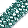 Electroplate Glass Beads Strands EGLA-A034-P6mm-A09-1