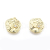 Brass Micro Pave Clear Cubic Zirconia Charms KK-C006-11G-2