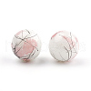 Drawbench & Baking Painted Glass Beads Strands GLAA-S176-4mm-05-1