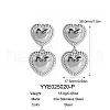 Stylish Stainless Steel Heart Tassel Stud Earrings OK8951-2-1