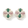 Brass Cubic Zirconia Beads KKB-L215-035S-1