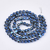 Electroplate Glass Beads Strands EGLA-T018-03-3