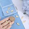 Beebeecraft 10Pcs Brass Micro Pave Cubic Zirconia Pendants KK-BBC0015-25-3