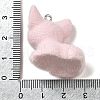 Flocky Resin Pendants RESI-E059-08A-3