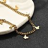 304 Stainless Steel Butterfly Bracelets BJEW-R021-06G-3