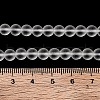 Frosted Natural Quartz Crystal Round Bead Strandsl G-N0120-44-6mm-4