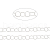 Non-Tarnish 304 Stainless Steel Ring Rolo Chains STAS-D084-34P-2