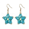 Synthetic Turquoise Dangle Earrings EJEW-JE06238-05-1