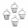 Tibetan Style Alloy Charm Settings for Enamel TIBEP-N011-025-1