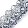 Transparent Electroplate Glass Beads Strands EGLA-N002-34D-F03-1