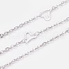 Tarnish Resistant 304 Stainless Steel Cable Chains CHS-E020-02P-1