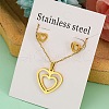 Stainless Steel Pendant Necklaces & Stud Earrings Sets FS-WG1A0DB-04-1