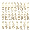 Golden Alloy Rhinestone Keychain KEYC-YW00105-01-2