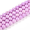 Electroplate Glass Beads Strands GLAA-N010-8mm-10-1