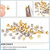 ARRICRAFT 60Pcs 2 Colors Brass Crimp Beads KK-AR0003-88-5