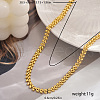 Brass Leaf Link Chain Necklaces for Women DM0082-1-2
