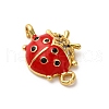 Brass Micro Pave Clear Cubic Zirconia Connector Charms KK-I276-12G-02-2