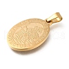 304 Stainless Steel Pendants STAS-K394-04G-09-2